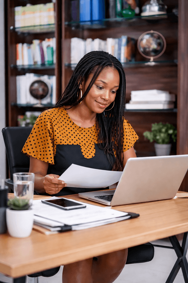 Entrepreneur at desk